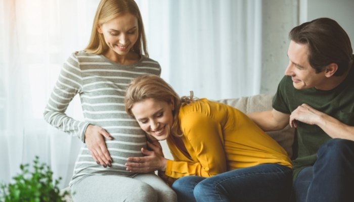 Parents Visiting With Their Surrogate