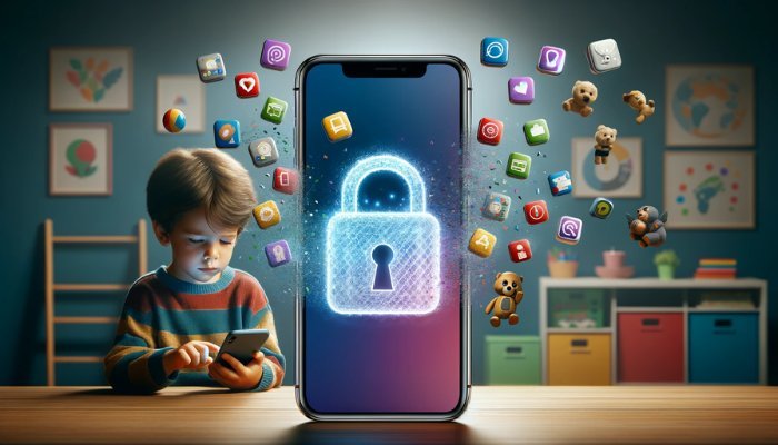 Kid Playing on iPhone